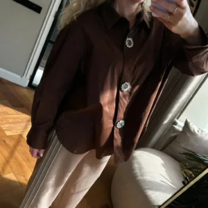 Blouse niv - donkerbruin