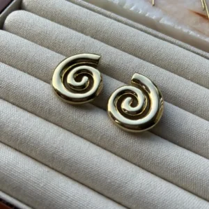 Oorbel spiraal - goud